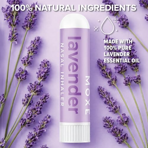 Image of MOXĒ Lavender Essential Oil Nasal Inhaler Stick, for Daily Relaxation, 3PK