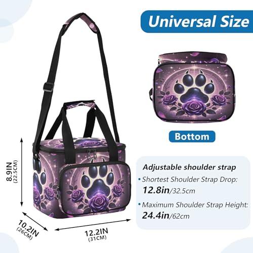 Boîte à déjeuner isotherme Paw Rose Violet pour repas sain