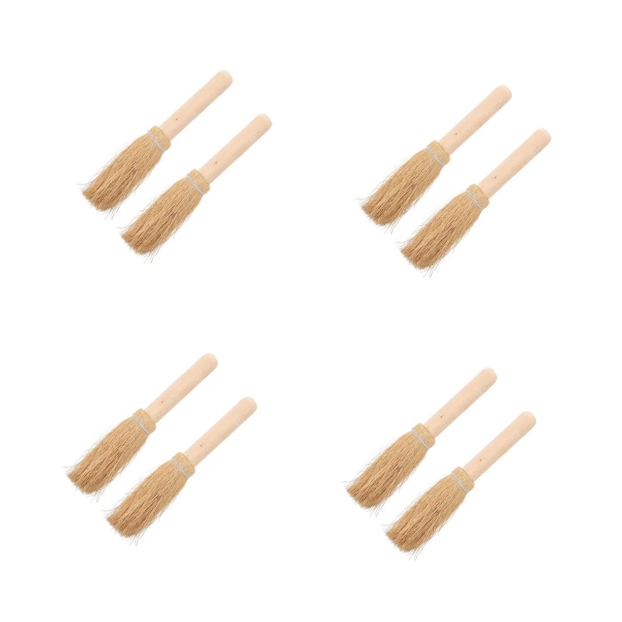 Cepillo para Fregar Platos De Palma De Limpiador De Ollas Y Wok Cepillo Beige De para Fregar Platos De Cerdas De Colores De Fibra De 2 Piezas x 4