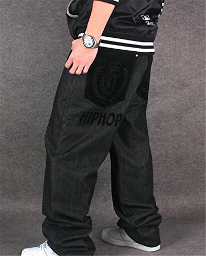 Men's Vintage Graffiti Hip Hop Style Baggy Jeans Denim2