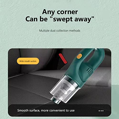 Cordless Handheld Vacuum, High Power Protable Car Vacuum Cleaner Household Compact & Large Suction Vacuum Cleaner Ideal For Auto Home Office (Green) #TOP4