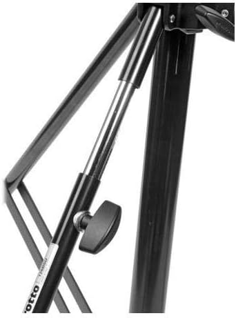 Manfrotto 126BSU 10.9- Feet Black Chrome Plated Steel Heavy Duty Stand with Leveling Leg