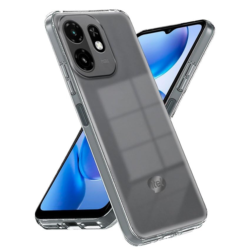 Image of COVERBLACK Flexible Rubber Case Back Cover Compatible for Itel Zeno 100 / Zeno A100C 4G - Transparent