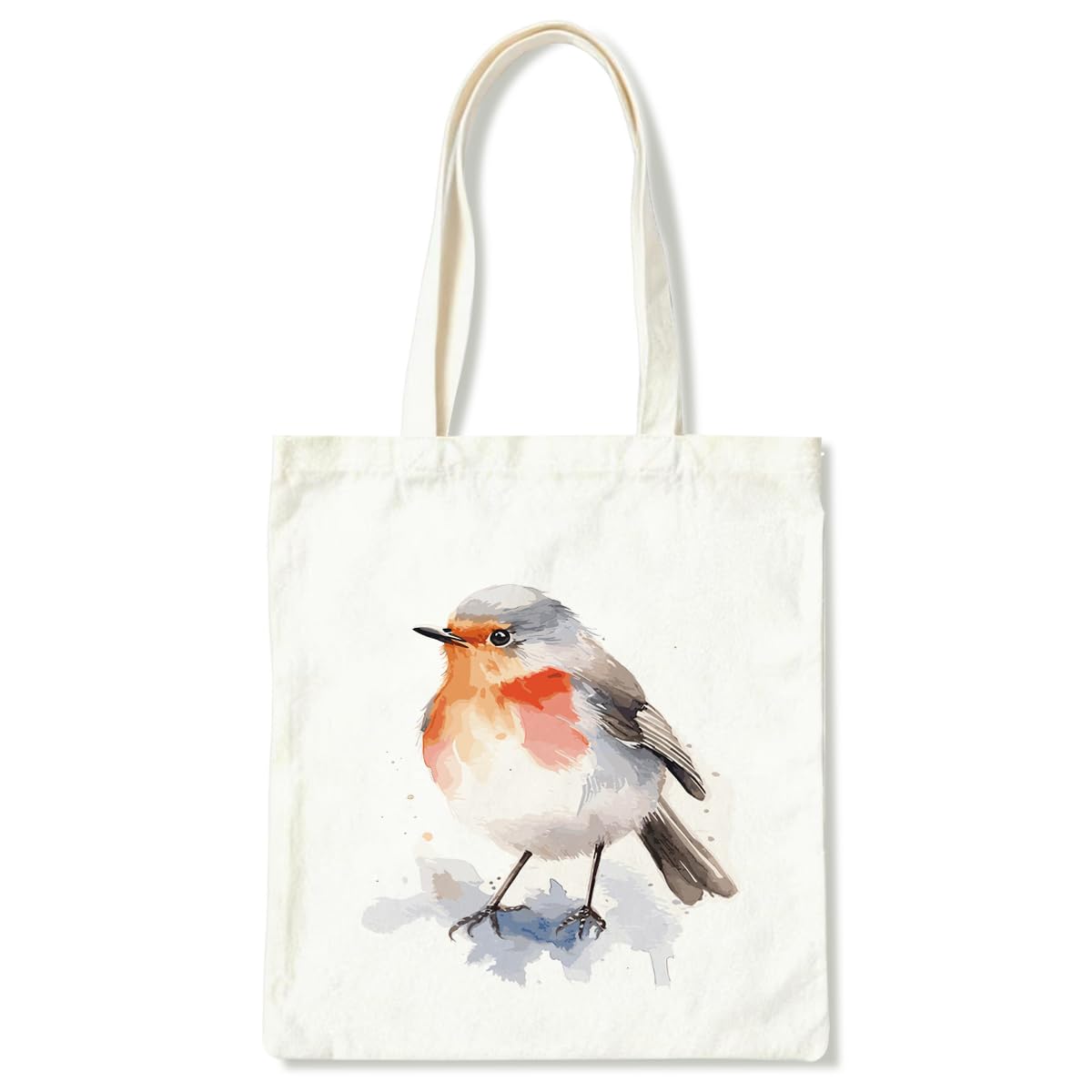 Canvas Tote Bag, Cute Bird Tote Bag, Reusable Grocery Shoulder Shopping Bags, Birthday Thanksgiving Christmas Gift for Friends and Family, Aesthetic Reusable Totes bags for Working Traveling