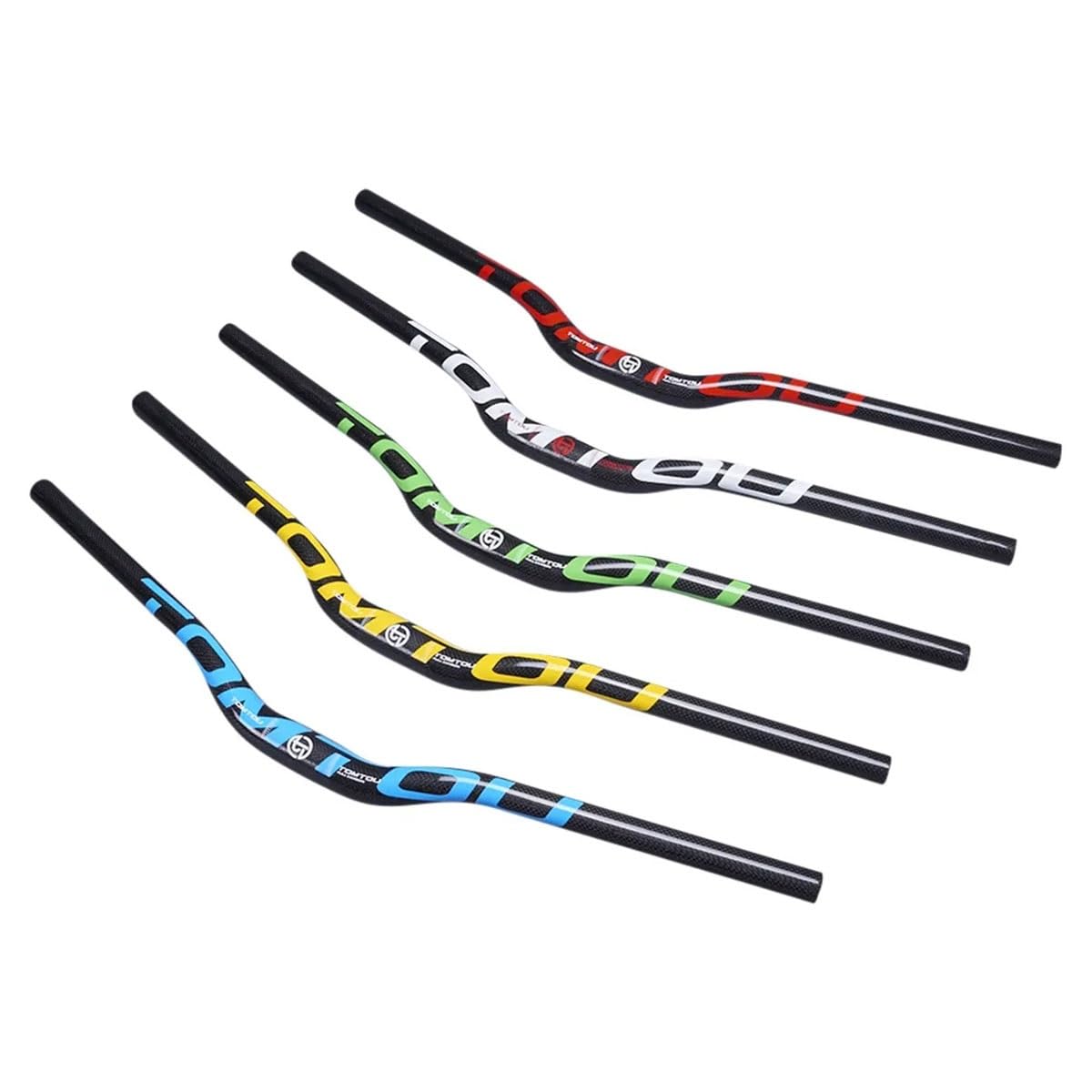 Manubrio rialzato per Mountain Bike in Fibra di Carbonio da 31,8 mm, Lunghezze Disponibili: 600/620/640/660/680/700/720/740/760/780 mm (Rosso, 720 mm)