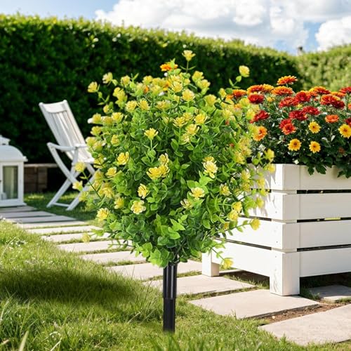 Fleurs artificielles d'extérieur pour végétaliser un sol de jardin sans arrosage - 4