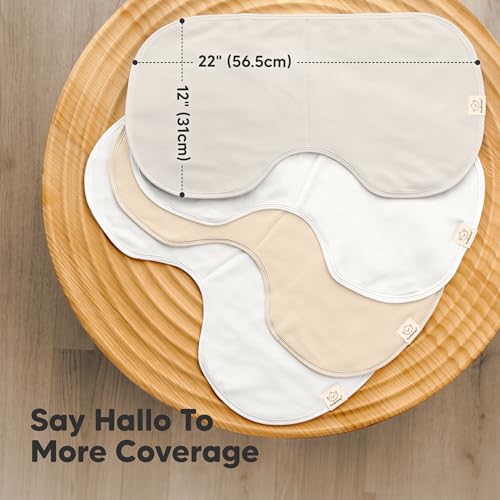 Image of KeaBabies 4-Pack Baby Burp Cloths Baby Girl, Boy, Organic Cotton (Purest) | Organic Cotton Burp Cloth, Extra Large, Absorbent, Soft Burping Cloths Set for Babies, Newborn Burp Clothes, Thick Burp Rags