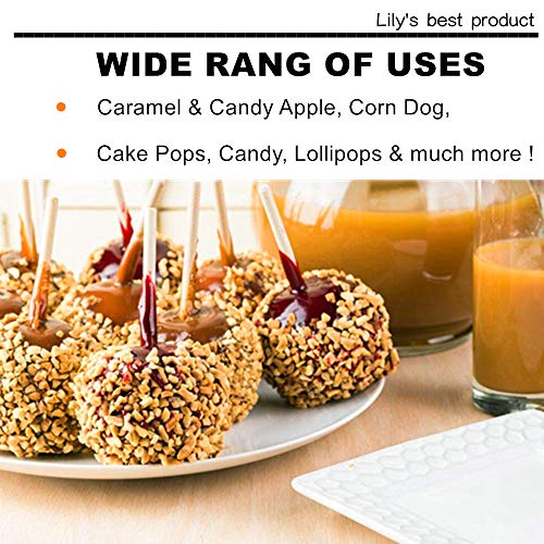 Image of 5.5 inch Natural Bamboo Skewers For BBQ,Caramel and Candy Apple Sticks, Corn Dog,Corn Cob,Cookie,Lollipop,Kabob,Gril. 5mm Thick by Semi Point Styel (100 pcs)