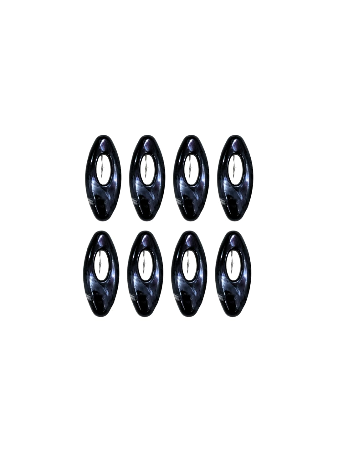 Black Oval Saree Pin, Glossy Finish, Pack of 8, Black plain Premium Quality Brooch, Imported, Strong, Plastic Safety Pin, Saree Pin for Women (Set of 8)-image-29