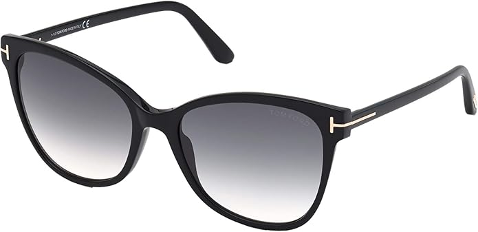 Tom Ford ANI FT 0844 Shiny Black/Dark Grey Shaded 58/18/140 women Sunglasses