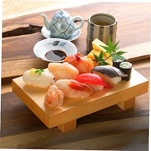 Plato para sushi y postres color caqui 24x15.2x3.1 cm miniatura 6