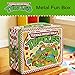 AQUARIUS Teenage Mutant Ninja Turtles Fun Box – TMNT Metal Storage Tin with Handle, Raised Embossed Art, Collectible Metal Tin Box, Case for Toys, & Trading Cards