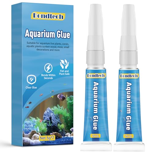 Aquarium Glue Instant, Clear Reef Glue, for Plants...