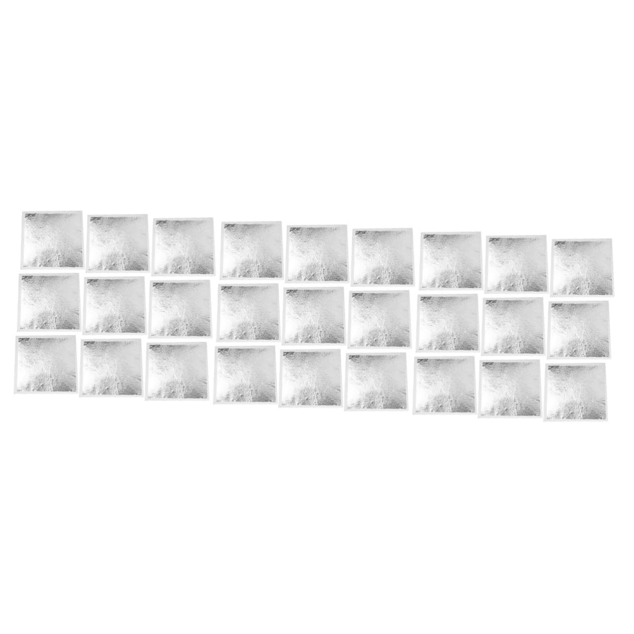 NUOBESTY 3sets Sheets Gilding Foil Paper Silver Glitter Imitation Foil 200pcs*3