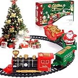 NXPZ Trenino Elettrico per Bambini, Trenino Natalizio, Giocattoli Classici con binari, Decorazione sotto l'Albero di Natale, Regalo di Natale per Ragazze e Ragazzi di 3 4 5 6 7 8 Anni