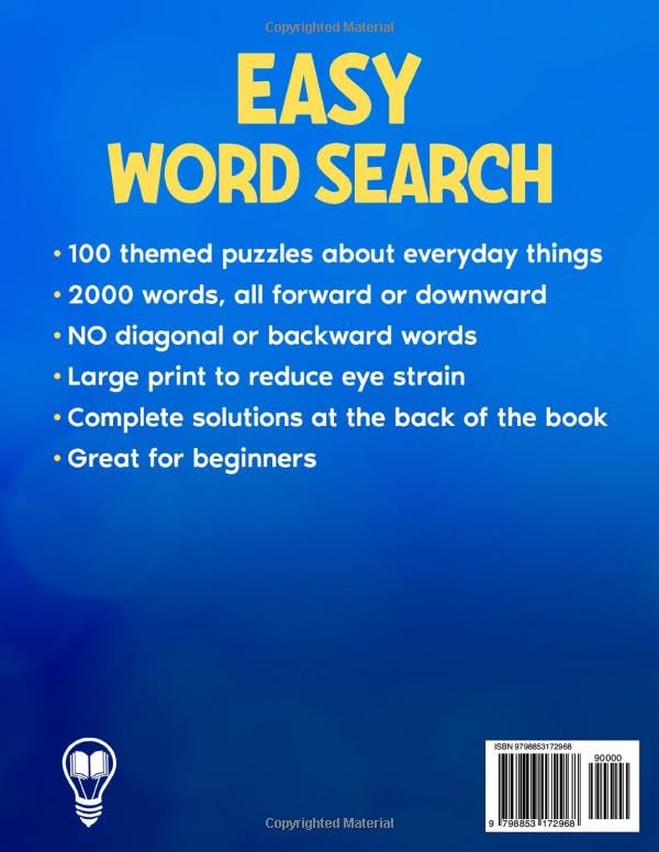 Miniatura 2 de EASY WORD SEARCH LARGE PRINT, Themed Puzzle Book for Adults, Seniors & Teens - ALL Words Forward