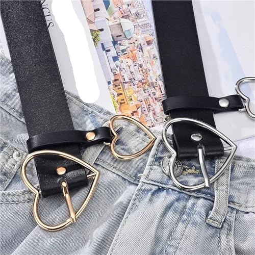 Creative Women Heart-shaped Buckle Waist Belt Version Buckle Personalized Jeans Waist Belt Accessories2