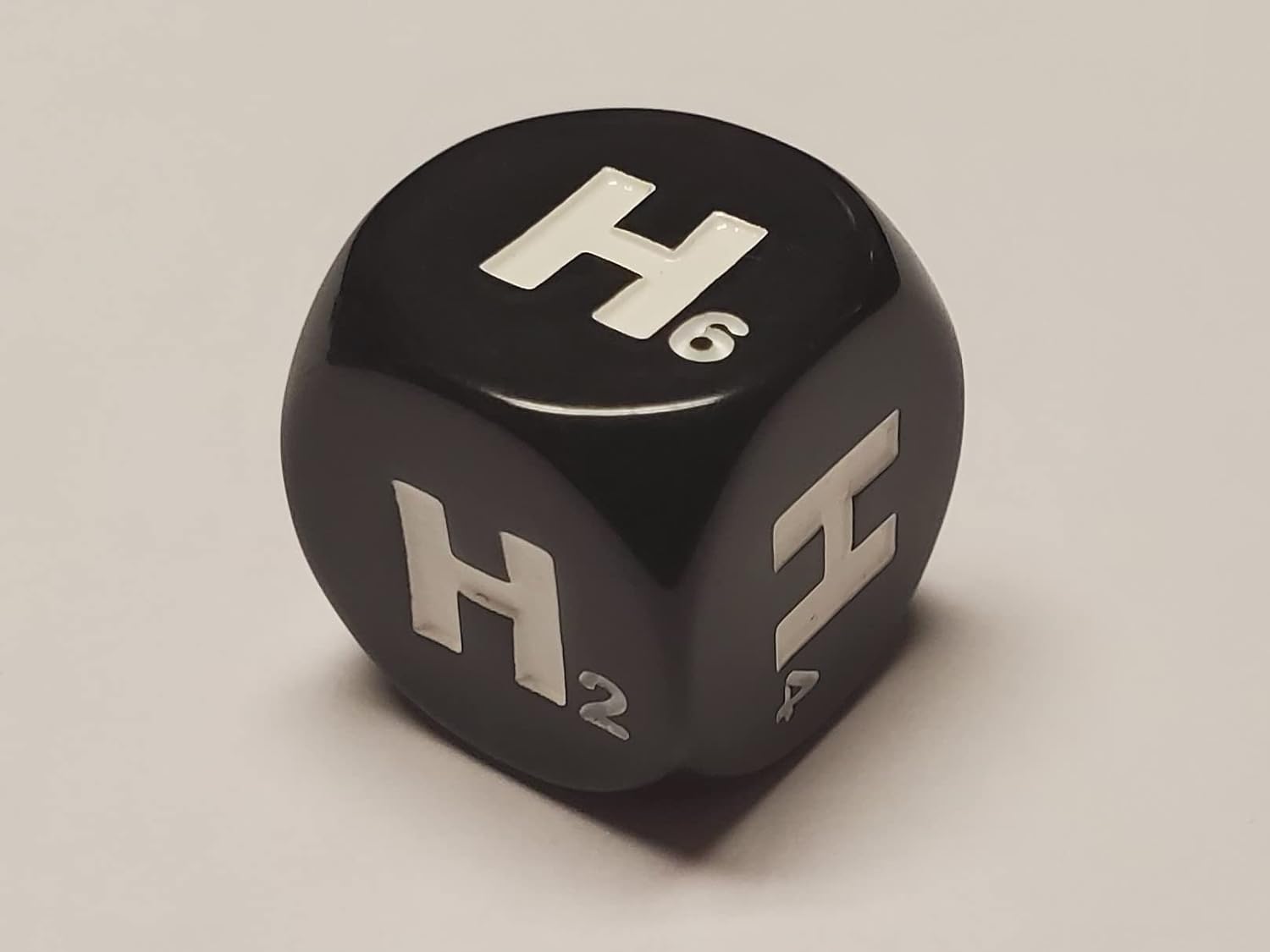 4X Heads & Tails 6 Sided Black Dice with Numbers/Great for Pokemon TCG! / 16mm d6