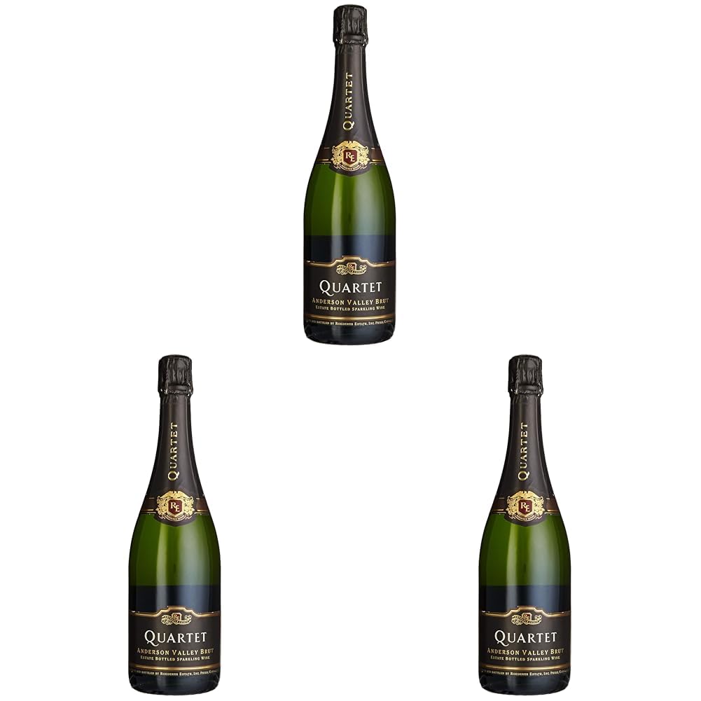 Roederer Estate Brut Quartet Anderson Valley Kalifornien Quality Sparkling Wine (1 x 0.75 l) (Packung mit 3)