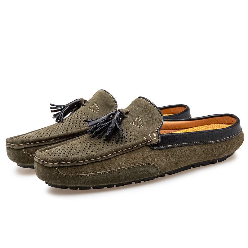 Santimon Men's Mules Slippers Slip-On Loafers Casual Half Loafers Shoes Backless Shoes4