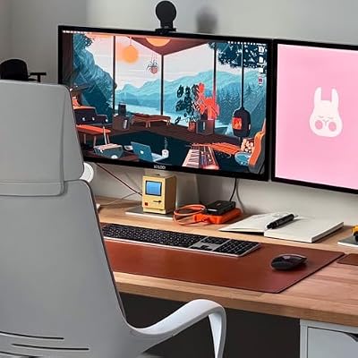 Kado Dual Monitor Setup - 2-Pack 22 1920x1080 Computer Monitor 75Hz VESA Mount HDMI Office Gaming Hybrid Built-in Speakers (E22 Dual Series)