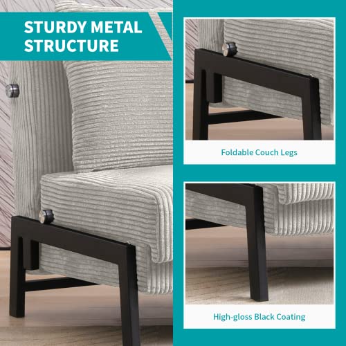 Balus Sofa Bed, 2 In 1 Multi Function Folding Chair Sleeper Bed, Modern Convertible Chair Bed With Adjustable Backrest, Memory Foam Sleeper Couch Bed Guest Bed For Small Room Apartment, Beige #TOP4