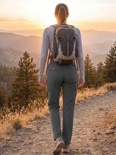 KWZ Womens Cargo Pants Lightweight Hiking Pants 32" Inseam Grey XS — view 6