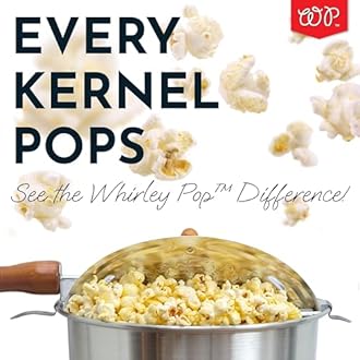 Wabash Valley Farms Whirley Pop Stainless Steel 6 Quart Stovetop Popper