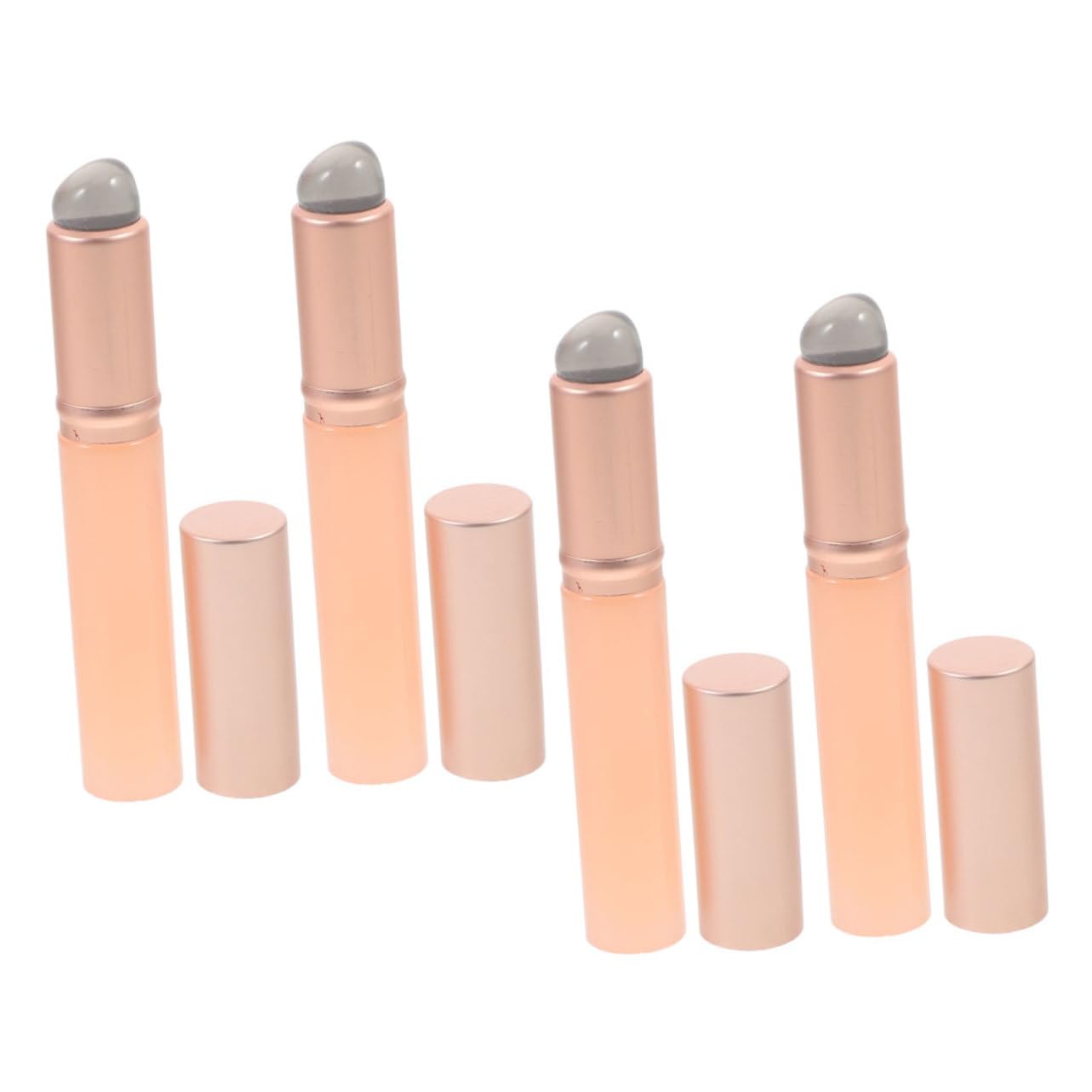 minkissy 4pcs Lipstick Applicator Brush Silicone Lip Brush for Women Multi-function Lip Makeup Tool Portable