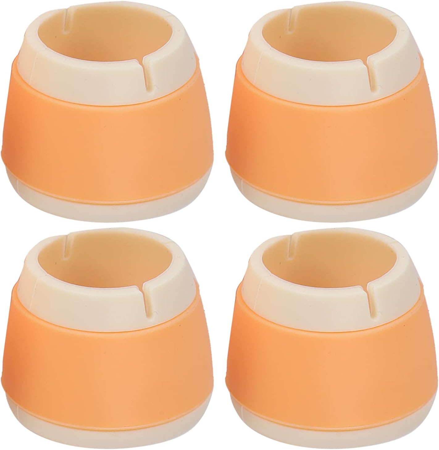 Aladeno 4Pcs Silicone Furniture Protectors 3.3x4x4cm Non Slip Round Chair Table Foot Covers Caps Anti Scratch Reduce Noise Chair Leg Floor Protectors Wear Resistant Furniture Pads (Orange)