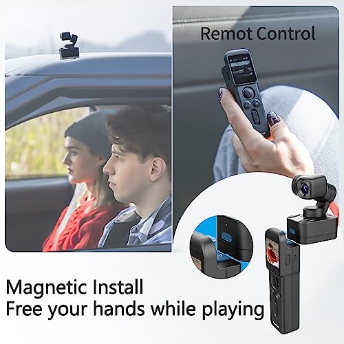 Image of Feiyu Pocket 3 Combo[Official] Cordless Detachable 3-Axis Gimbal Stabilized Action Camera,12MP,130 FOV,1 /2.3 inch CMOS,4K 60 Video,Magnetic,AI Tracking(Remote Handle&Camera) (BK)