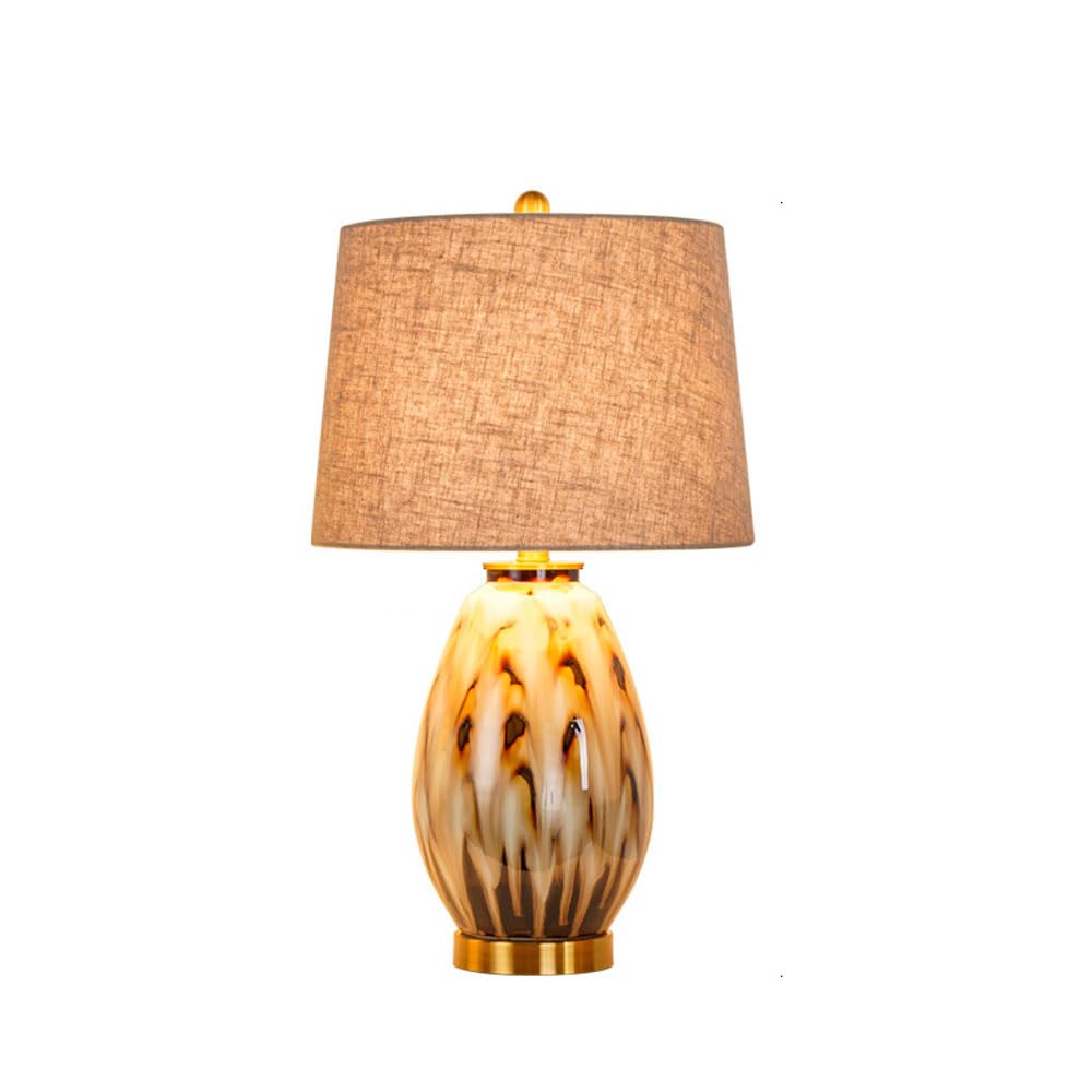 asdchZen 22.8" Ceramic Table Lamp Desk Decor Lamps For Bedroom Study Room Office Farmhouse Bedside Nightstand Lamp End Table Lamps-A,A