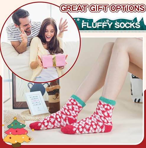 Image of ProEtrade Fuzzy Socks for Women Teen Girls Fluffy Christmas Cozy Slipper Cabin Soft Winter Warm Fleece Socks