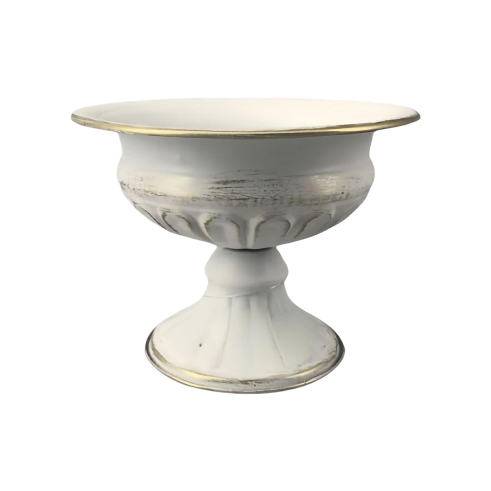 APGLSXY Handcrafted Iron Decorative Urn Planter Antique Metal Small Pedestals Flower Vase for Sophisticated Outdoor Indoor Decors Metal Pedestals Vase