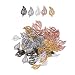 Yiotfandoll 75PCS Antique Hollow Filigree Leaf Charms Tree Leaves Alloy Pendants Beads Charms for DIY Jewelry Findings Making