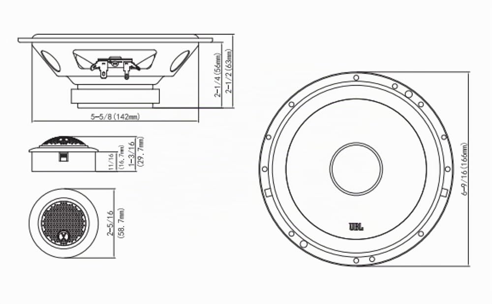 JBL Stage2 604C 2-Wege KFZ Soundsystem - 270 Watt Komponenten Auto Lautsprecher Boxen Set mit 16 cm Einbau Autolautsprecher und Hochtöner