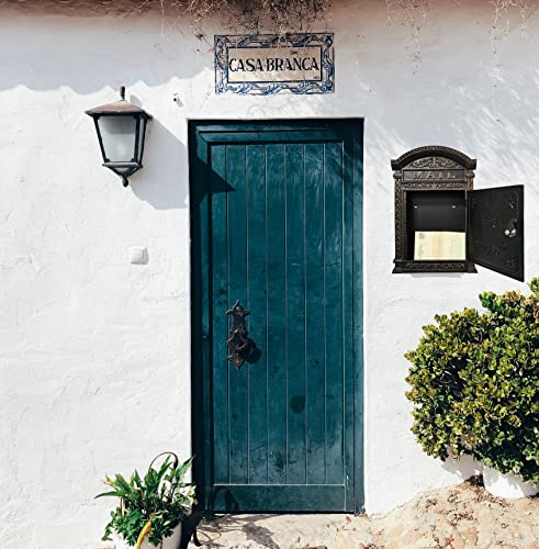 Decorative Lock Mailbox Outdoor - Metal Wall-Mounted Mailbox - Vintage Cast Iron Locking Mailbox #TOP2