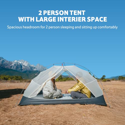 Image of Naturehike Mongar Upgraded 1 /2 /3 Person Backpacking Tent,Waterproof Lightweight Camping Tent with Footprint