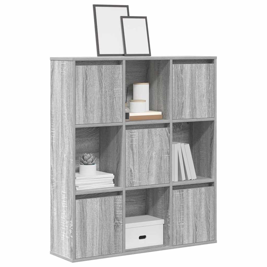 Generisch Bücherregal Grau Sonoma 89x24x101,5 cm Holzwerkstoff,Möbel,Regalsysteme,Bücherregale Bücherschränke-860405