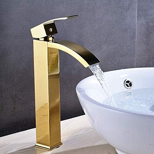 Robinetterie de cuisine mitigeur d'évier à cascade dorée - 5