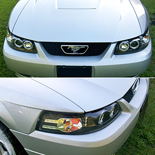 Spec-D Tuning 2LHP-MST99JM-TM Ford Mustang Led Halo Black Projector Head Lights