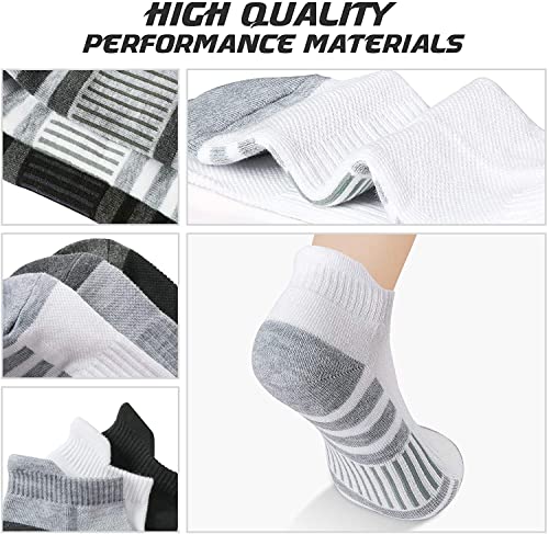 Ankle Socks for Men Women Low Cut Running Socks size for 9-11,6 Pairs3