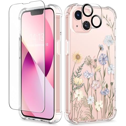 GVIEWIN iPhone 13 Floral Case Cover