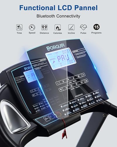 Image of Auto Incline BORGUSI Treadmill, Heavy Duty Treadmill for Home, Wide Belt