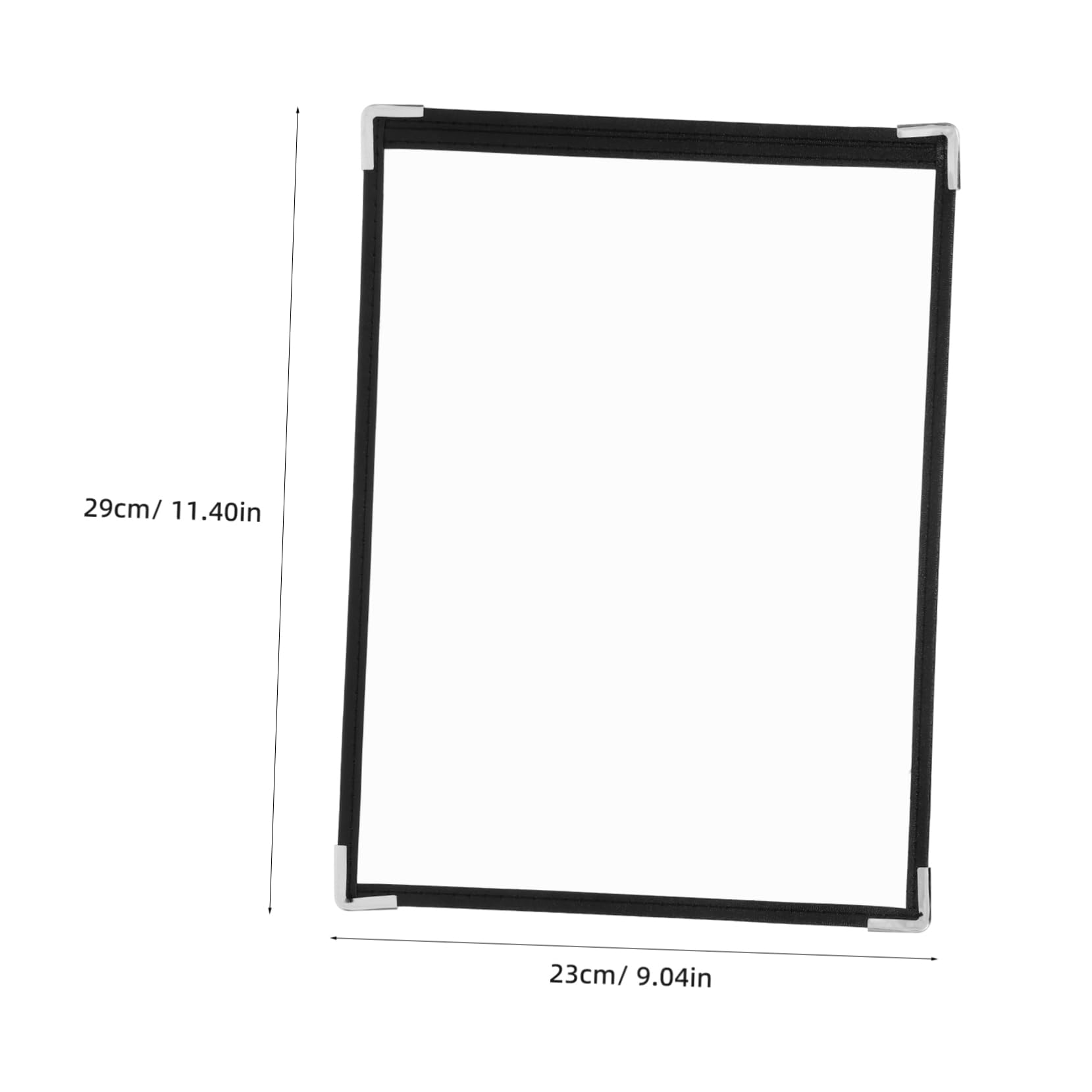 Transparent PVC Menu Holder for Restaurants Cafes Hotels Easy to Clean Double Sided Flip Menu Book Capacity Versatile Design