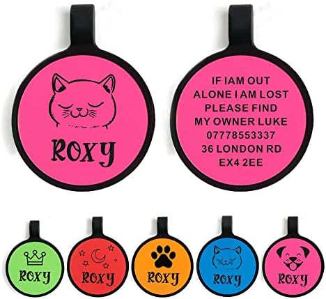 Dog Tag Personalised Dog Name Tag Custom Dog ID Tag Dog Tags for Pets Engraved Silicone Dog Tag for Cat Pet Dog Puppy Personalised Dog Collar for Cats Dogs (Red Bone)