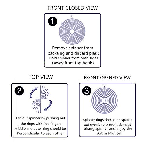 Wind Spinner Yard Art Garden Decor 3D Stainless Steel Metal Sculptures Sunflower Kinetic Hanging Whirligigs Decorations Backyard Outside Indoor Outdoor Patio Ornaments Clearance Sun Catcher Windmill #TOP6