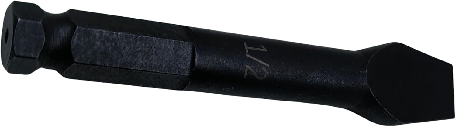 Slotted Screwdriver Bit Socket/Drag Link Socket, 1/2" Width x 5/64" (2mm) Thickness Tip, 7/16“ hex shank，Heat-Treated Cr-Mo Alloy Steel