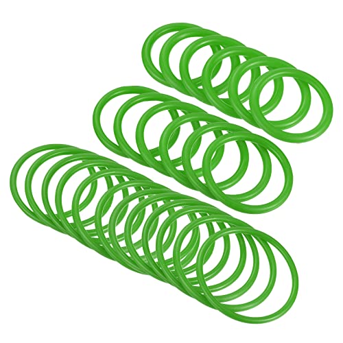 PATIKIL Carnival Ring-Toss Rings Set 4cm 6mm 8cm, 24 Pack Plastic Hoop for Outdoor Party Favor Game Booth, Green