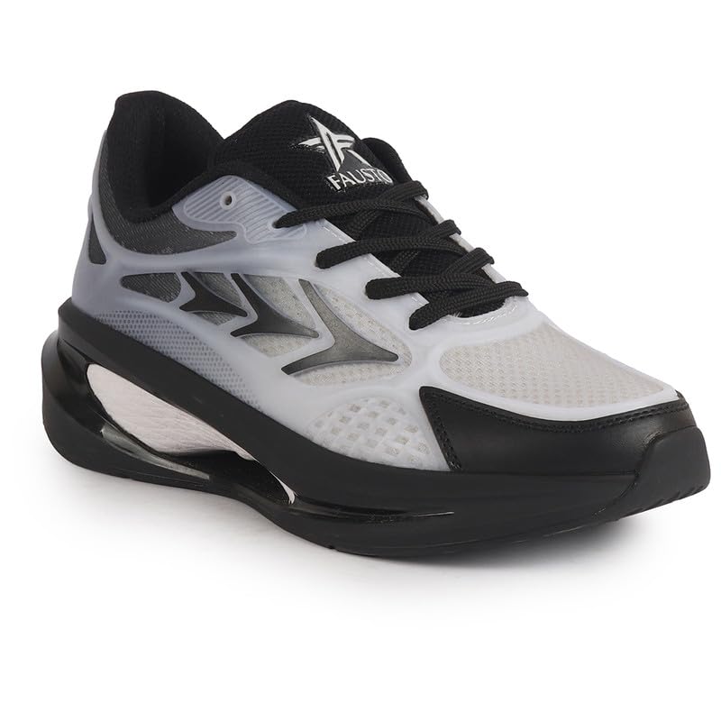 Image of FAUSTO Men's Sports Running Sneakers|Memory Cushion and Anti-Skid Bounce Back Phylon Sole|All Day Comfortable Walking Shoes|Gym and Training Shoes